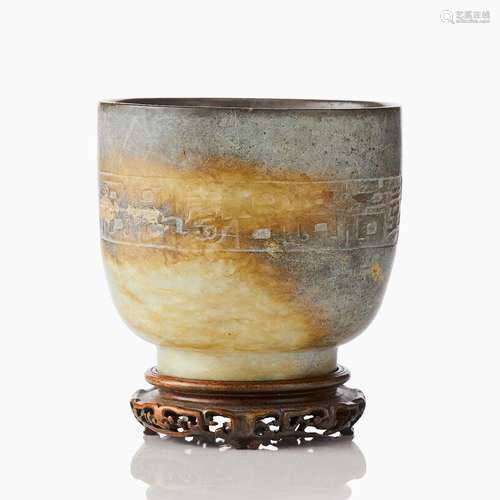 A Chinese Archaistic Jade Cup