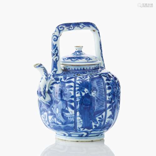 A Chinese Blue and White Ewer and Cover