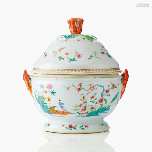 A Chinese Famille Rose Tureen and Cover