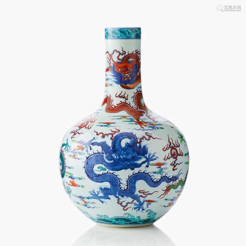 A Chinese ‘Dragon’ Bottle Vase, Tianqiuping