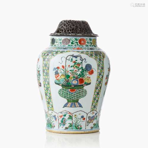 A Large Chinese Famille-Verte Jar