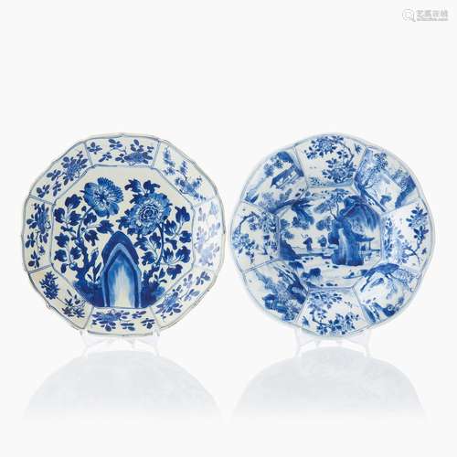 Two Chinese Blue and White Dishes