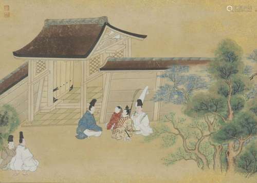 Peinture à l'encre et couleurs sur papier<br />
Japon, époqu...