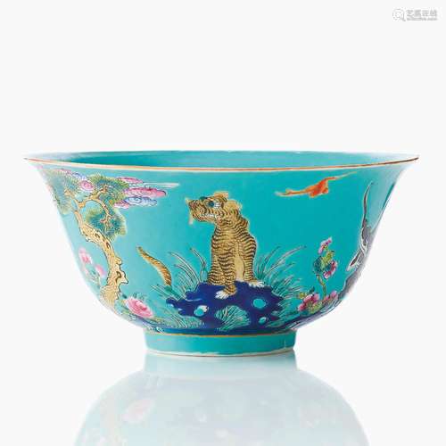 A Chinese Turquoise Ground Bowl