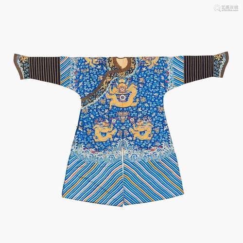 A Chinese Silk Embroidered ‘Dragon’ Robe Jifu