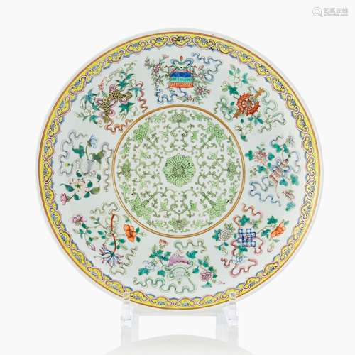 A Large Famille Rose ‘Bajixiang’ Dish