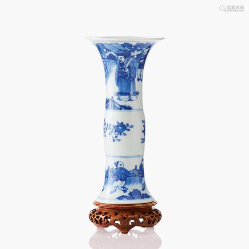 A Chinese Blue and White Vase, Gu