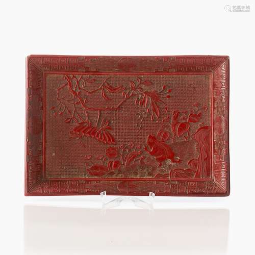 A Cinnabar Lacquer Tray