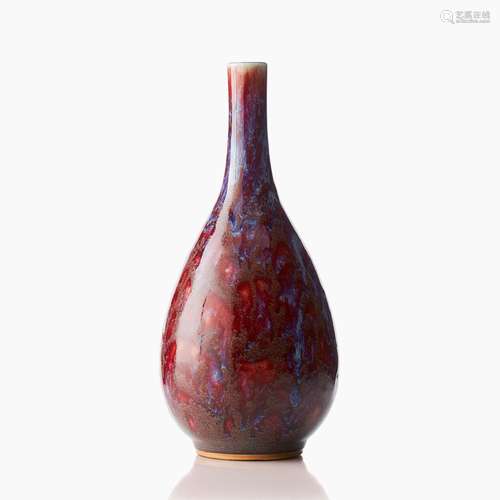 A Flambé Glazed Bottle Vase