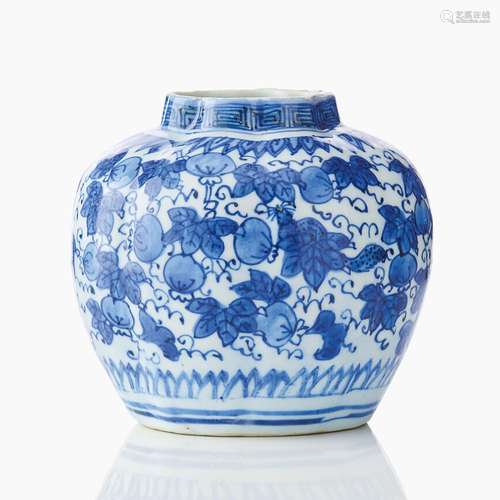 A Chinese Blue and White ‘squirrel and vine’ Jar