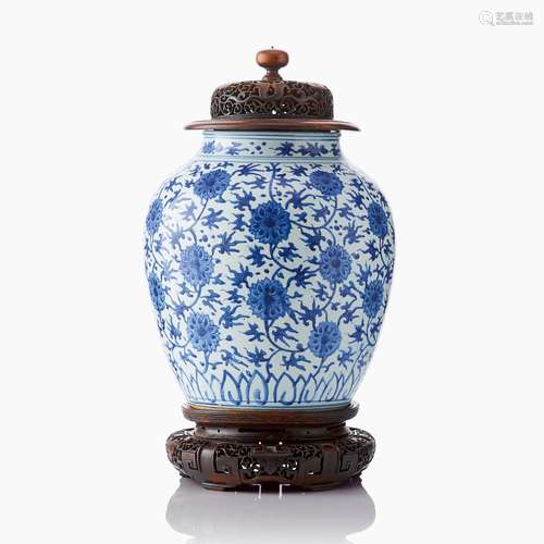 A Large Chinese Ming Blue and White Jar