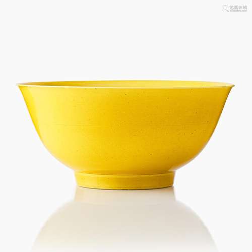 A Large Chinese Yellow Monochrome Bowl