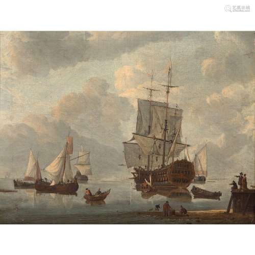 ATTRIBUÉ À WITERUS VITRINGA (1657-1725)Navires hollandais su...