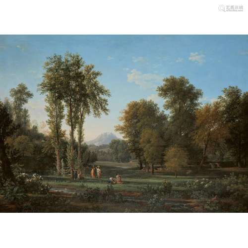 NICOLAS DIDIER BOGUET (Chantilly 1755 - Rome 1839)Paysage cl...