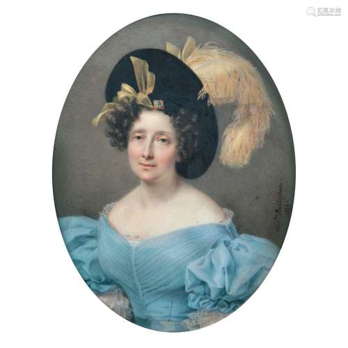 MARIE ADÉLAÏDE DUCLUZEAU (Paris 1787-1849)Portrait de femme ...