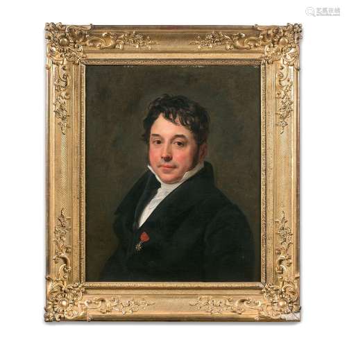 PAULINE AUZOU (Paris 1775-1835)Portrait d’hommeToileSigné et...