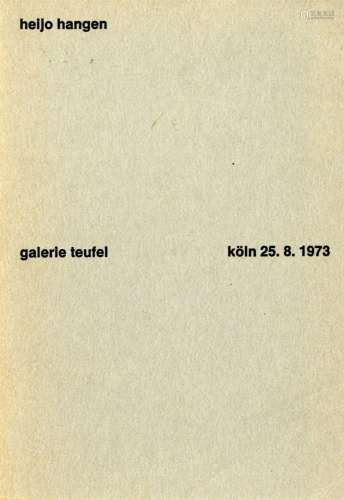Galerie Teufel 25.08.1973 und von der Heydt Museum Wurpperta...