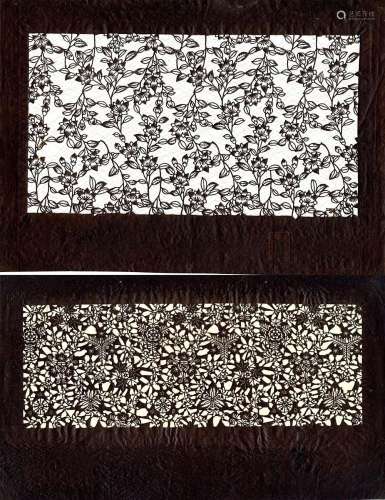 Schablonen für Textildruck, 29 x 40 cm und 24 x 41 cm. (322)