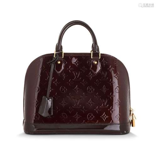 LOUIS VUITTON ParisSac à main "Alma"en cuir vernis...