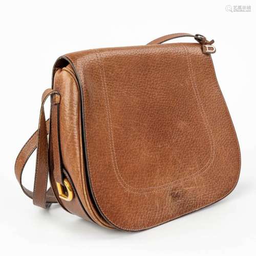 Delvaux, a cross-body handbag made of brown leather. (W:26 x...