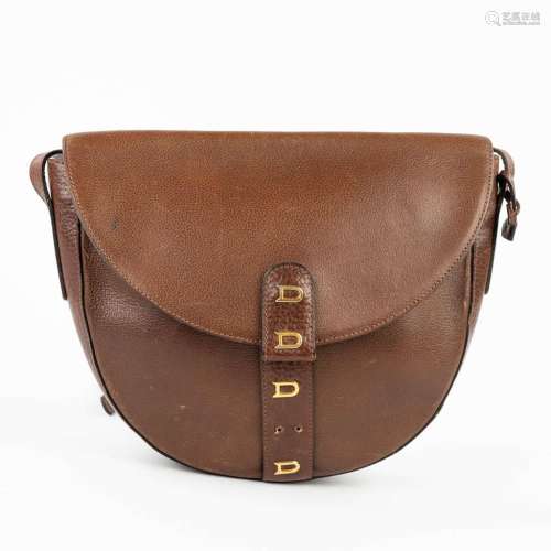 Delvaux, a handbag made of brown leather with gold-plated el...
