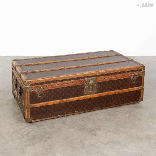 Louis Vuitton, an antique suitcase, marked M.A.L. (L:54 x W:...