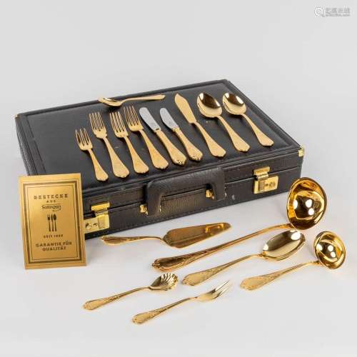 A gold-plated 'Royal Collection Solingen' flatware cutlery s...