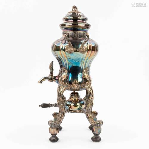 A samovar made of silver-plated metal in Louis XV style. (L:...
