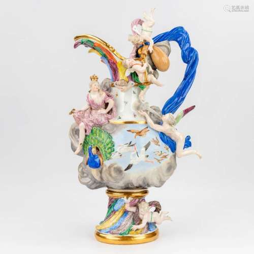 Meissen Porcelain, an exceptional porcelain ewer made of por...