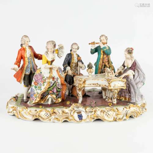 Capodimonte, 'The Musical Dance' a large porcelain group. (L...