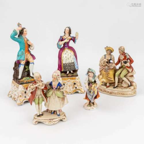 Rauenstein, a collection of 5 figurines made of porcelain (H...