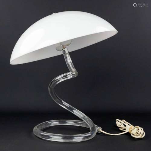 Harco Loor, a mid-century table lamp made of acrylic. Circa ...
