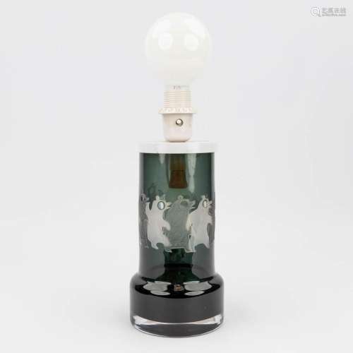 Ove SANDEBERG (XX) 'Table lamp' made of etched glass for Kos...