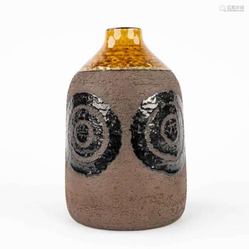 Inger Persson ( 1936) 'Vase' made of brown ceramics for R_rs...