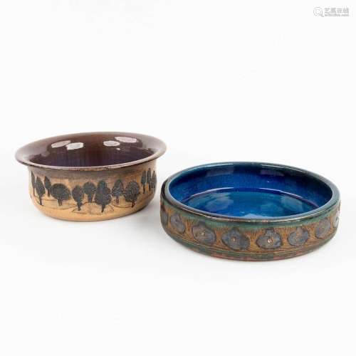 Elisabeth VANDEWEGHE (XX-XXI) 'Two Bowls' made of glazed cer...