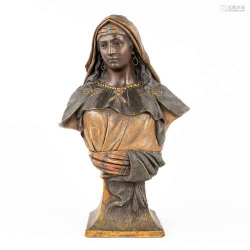 Friedrich GOLDSCHEIDER (1845-1897) 'Bust of a Berber' patina...