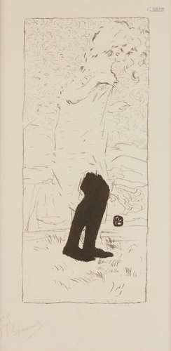 BONNARD Pierre (1867-1947)<br />
Jeune femme aux bas noirs. ...