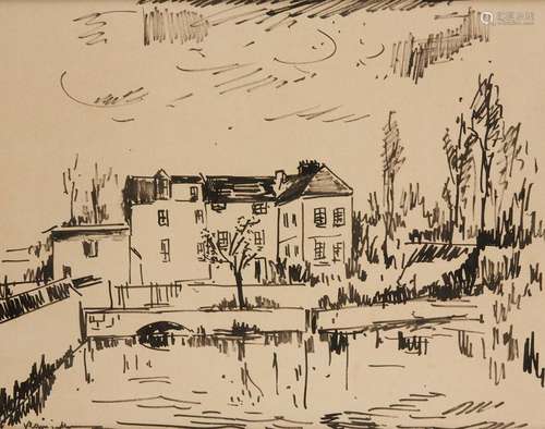 VLAMINCK Maurice de (1879 - 1958)<br />
Maison au bord de l'...