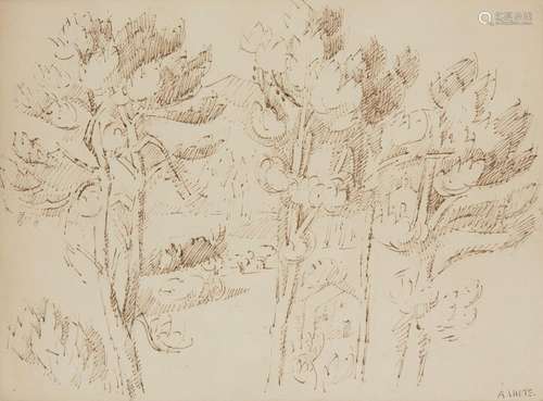 LHOTE André (1885-1962)<br />
Le Jardin<br />
Encre brune su...