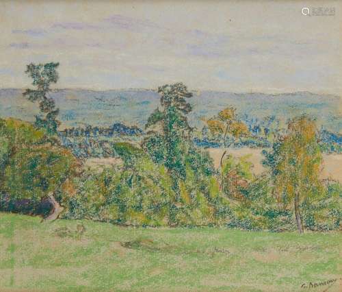 RANSON Paul Élie (1862-1909) <br />
Paysage aux trois arbres...