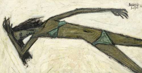 Bernard Buffet (1928-1999), "Femme couchée sur la plage...
