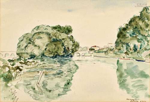 Albert Marquet (1875-1947), "La Seine à Poissy", 1...