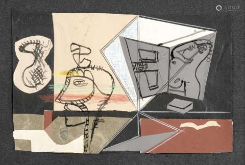 Le Corbusier (1887-1965), "Composition avec tête de gue...