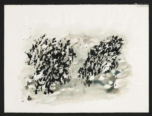 Henri Michaux (1899-1984), Composition, 1981, encre noire et...