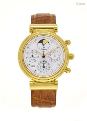 IWC, Da Vinci, réf. 3750, montre chronographe en or 750 avec...