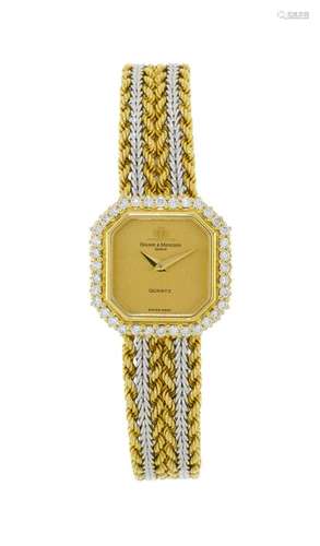 Baume & Mercier, montre-bracelet 2 ors 750 sertie de dia...