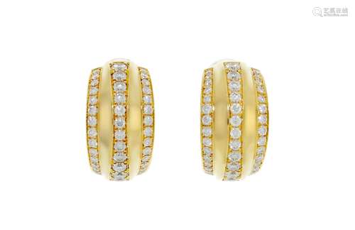 Chopard, La Strada, paire de clips d'oreilles or 750 sertis ...