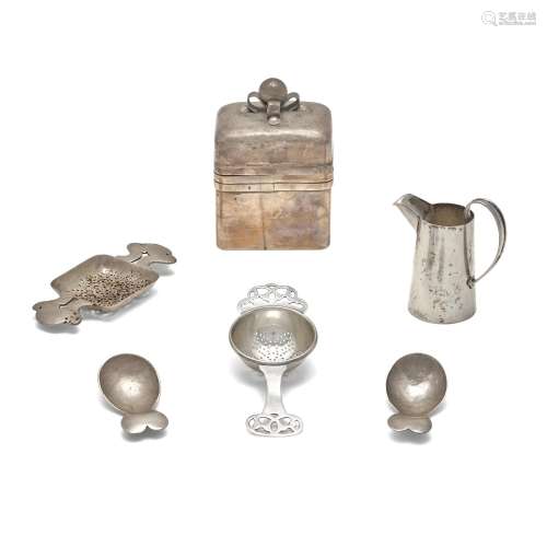 A GROUP OF MEXICAN STERLING SILVER TEA ACCESSORIES, WILLIAM ...