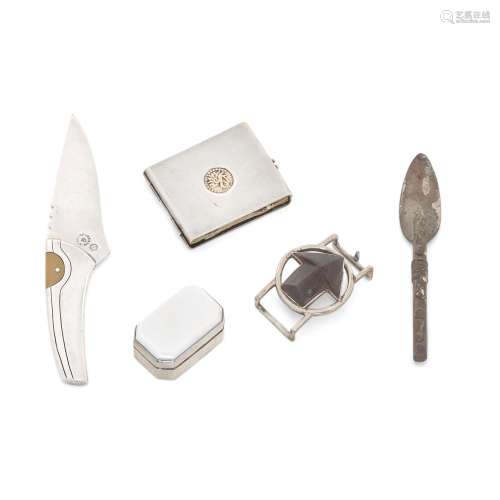 FIVE MEXICAN STERLING SILVER PERSONAL ACCESSORIES, 1940-1967...