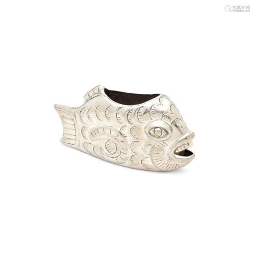 A MEXICAN STERLING SILVER FISH-FORM VASE, WILLIAM SPRATLING,...